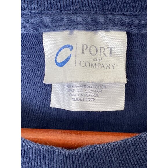 Virginia Tech Block & Bridle Blue L/S T-Shirt Men's Size L Pocket T Vintage - Picture 11 of 12